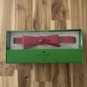 Kate Spade red bow genuine leather Belts New with box size L